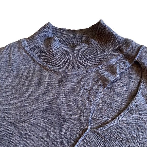 Dark Gray Max Studio Sweater with Shoulder “Rip” - Picture 5 of 12